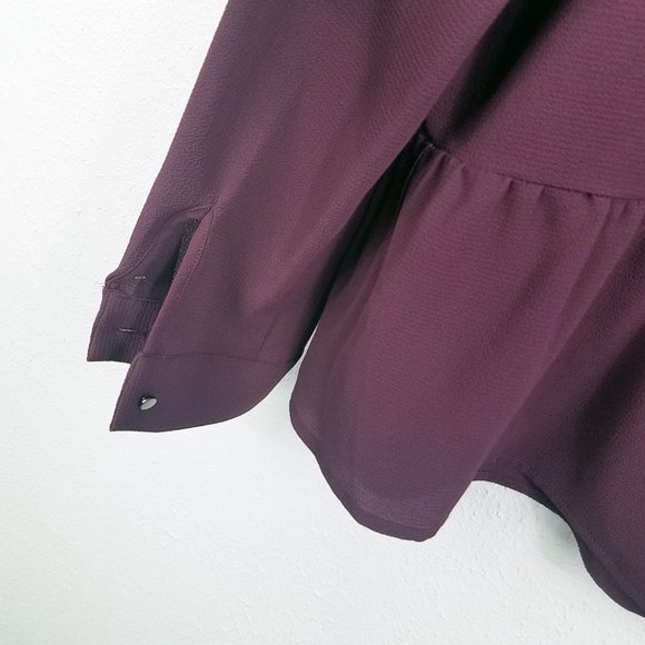 Apt 9 Women's Plum Peplum Top Size Large - Picture 9 of 13